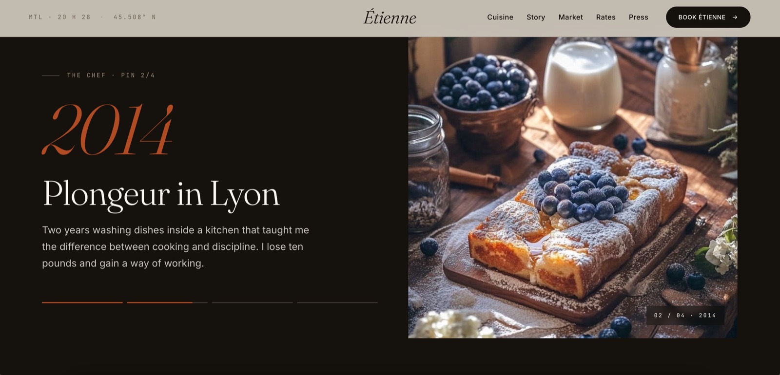 Story section — Plongeur in Lyon, 2014
